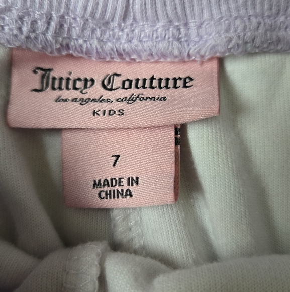 *3/$20 Juicy Couture Girl Velour Multi Purple Jogger Sweatpants - Picture 5 of 5